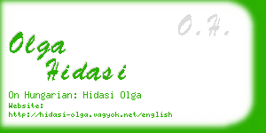 olga hidasi business card